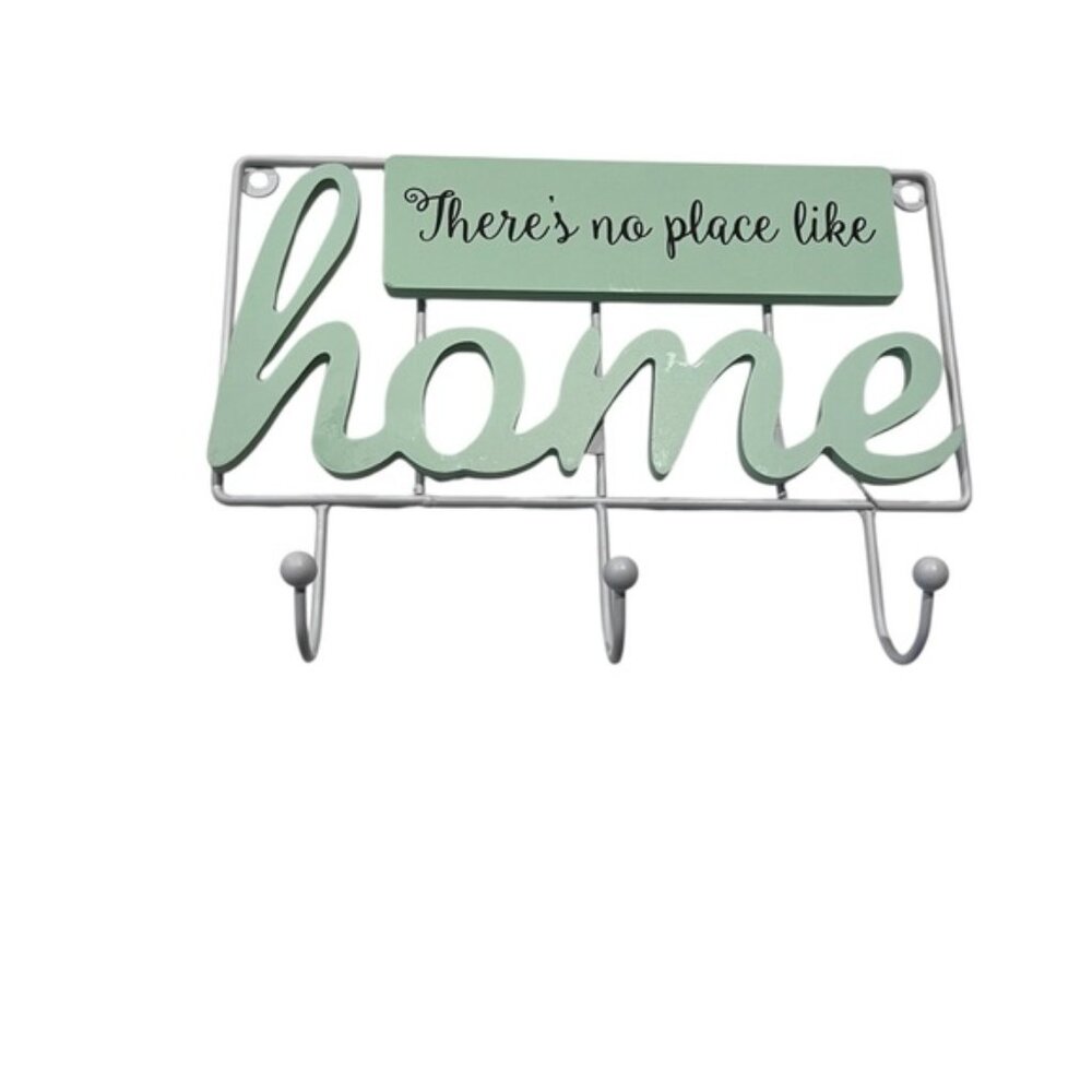 Charming Mint Wall Decor Hook with Inspirational Quote